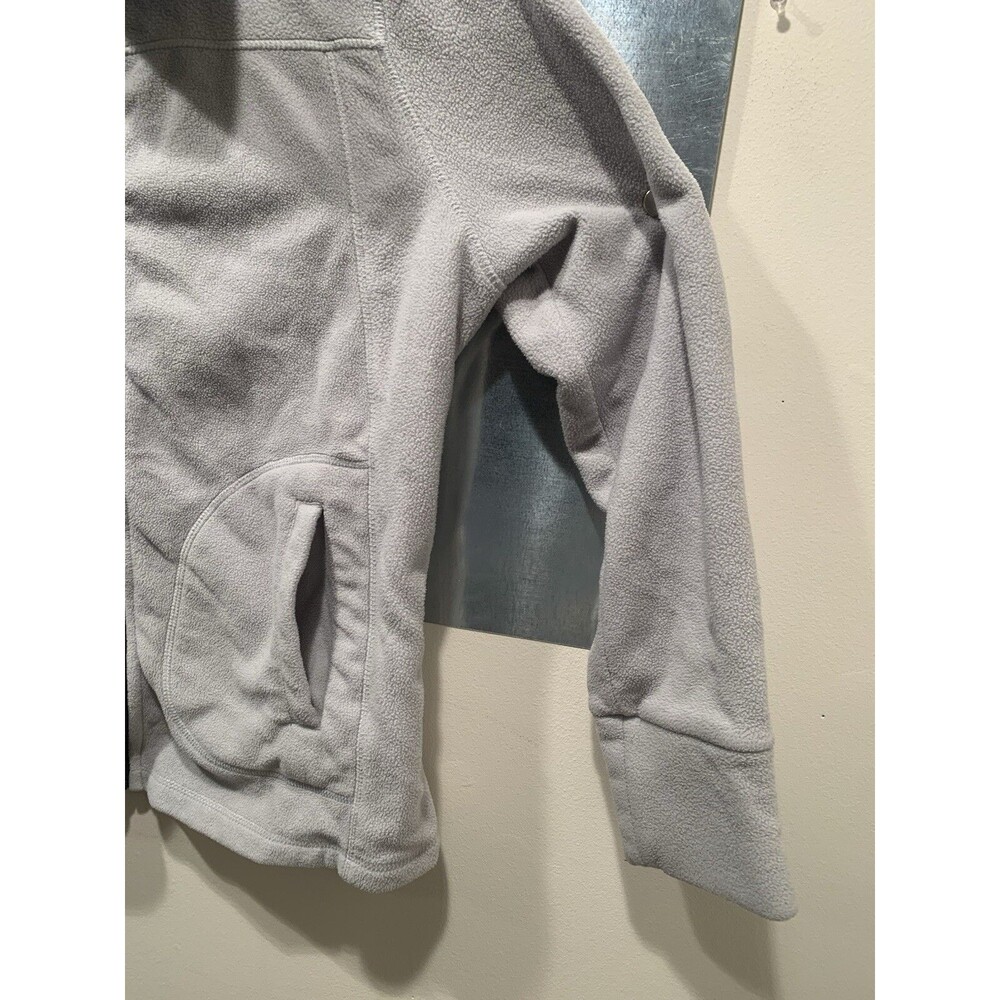 Calvin Klein Performance Womens Embroidered Zip Fleece Jacket Ivory Sz Large - Picture 6 of 11